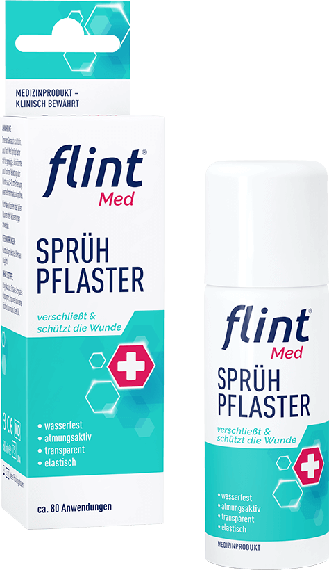 flint® Med Sprühpflaster - Verpackung & Dose